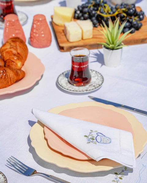 Sierra Embroidered Linen Tablecloth Set 170x250 cm