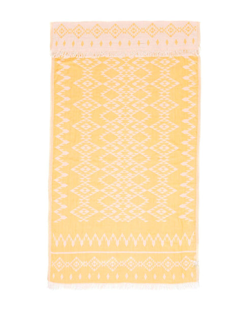 Mendy Throw Cotton Loincloth Yellow-White 100x170 cm