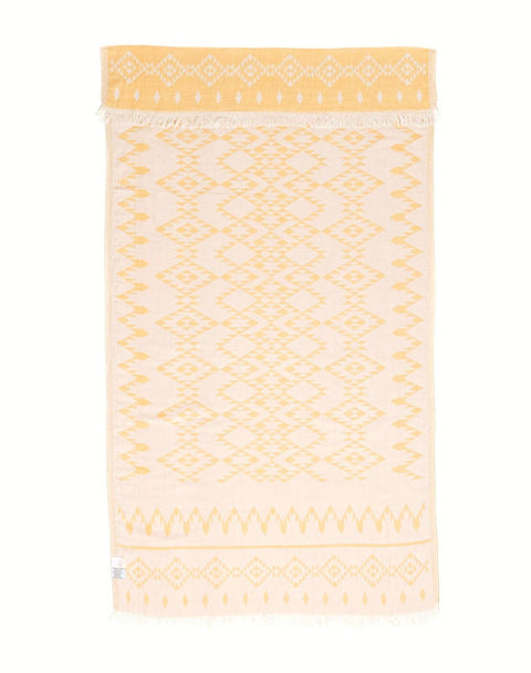 Mendy Throw Cotton Loincloth Yellow-White 100x170 cm
