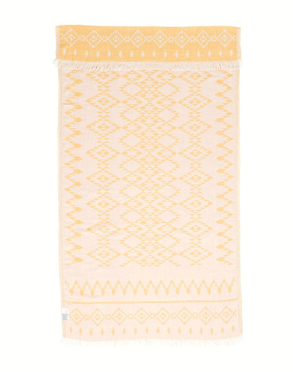 Mendy Throw Cotton Loincloth Yellow-White 100x170 cm