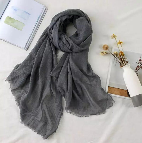 Cyra 100% Cotton Shawl Anthracite