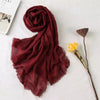 Cyra 100% Cotton Shawl Claret Red