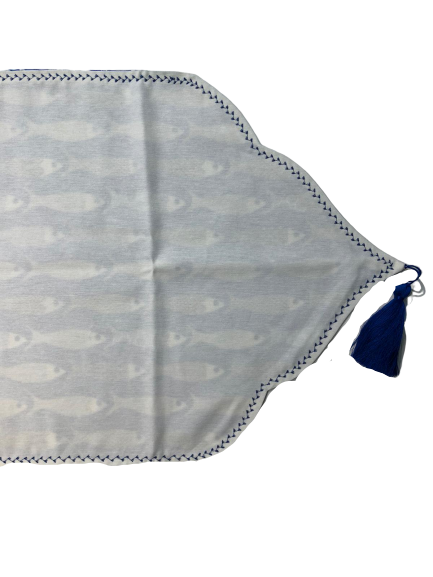 Alice Piko Embroidered Double-Sided Linen Runner Fish