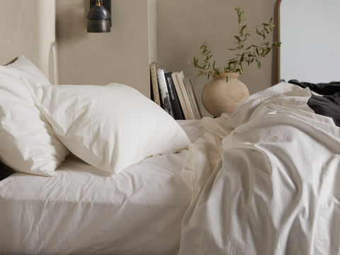 Allure Muslin Cotton Double Duvet Cover Set 200x220 cm White