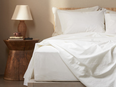 Allure Muslin Cotton Double Duvet Cover Set 200x220 cm White