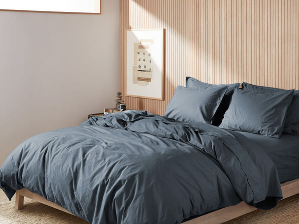Allure Muslin Cotton 50x70 cm Pillow Cover Midnight Blue