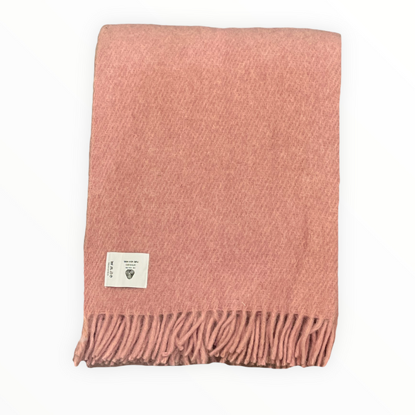 Woolmark Single Pure Wool Blanket Pink