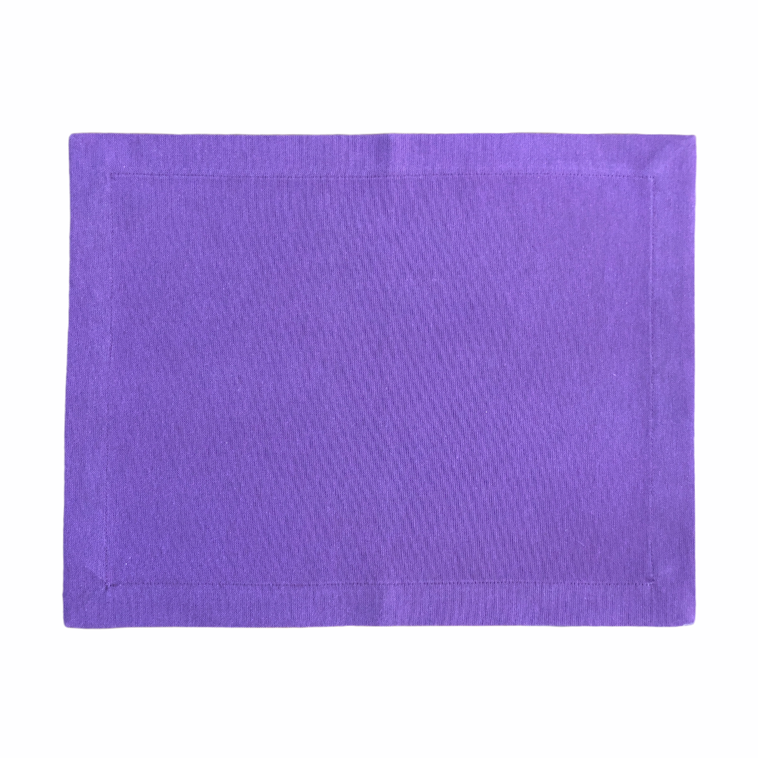 Genoa Stain Resistant Linen Placemat 30x50 cm Purple