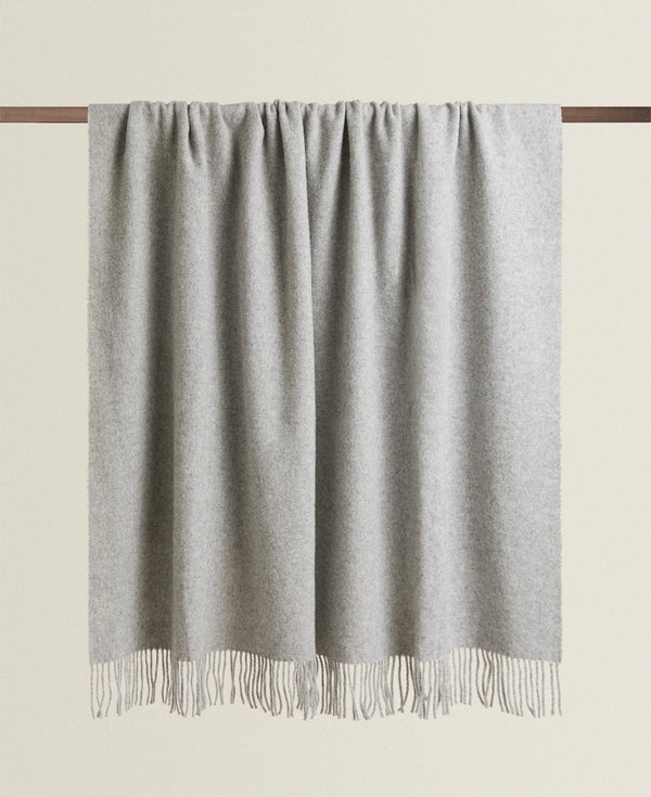 Woolmark Single Single Pure Wool Blanket Gray