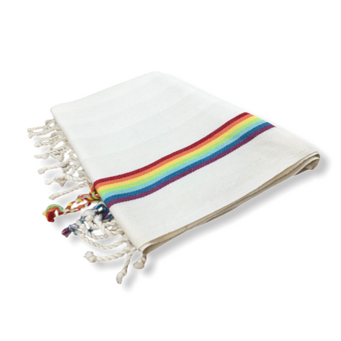 Rainbow Cotton Loincloth Beige 100x200 cm