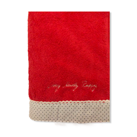 Merina Embroidered Premium Cotton Bath Towel Orange