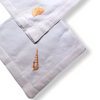 Shell Embroidered Linen Napkin Set (4 Pack)