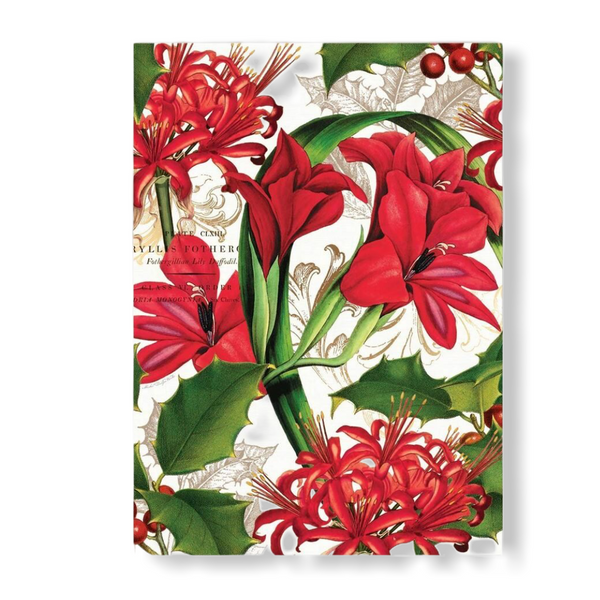 Red Floral Pattern Kitchen Towel