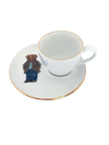 Tasseled Teddy Bear Porcelain Coffee Cup White