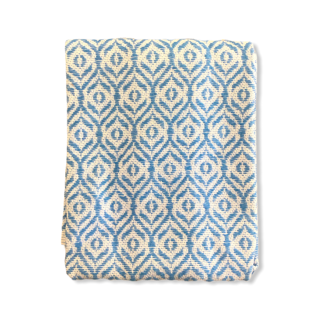 Aztec Cotton Face Towel Blue 50x100 cmm