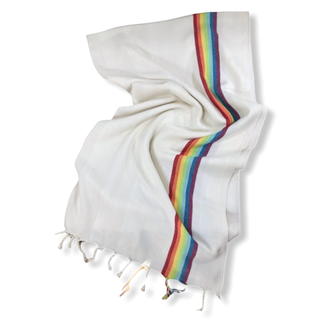Rainbow Cotton Loincloth Beige 100x200 cm