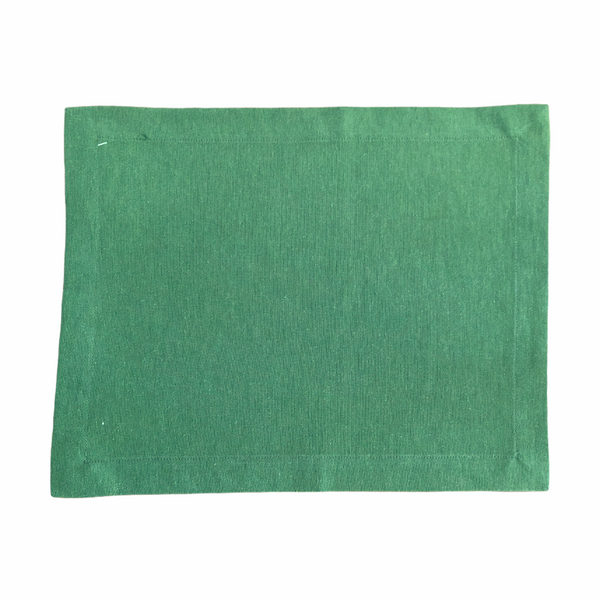 Genoa Stain Resistant Linen Placemat 30x50 cm Green