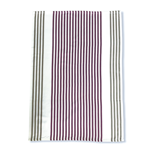 Striped Kitchen Drying Towel Purple