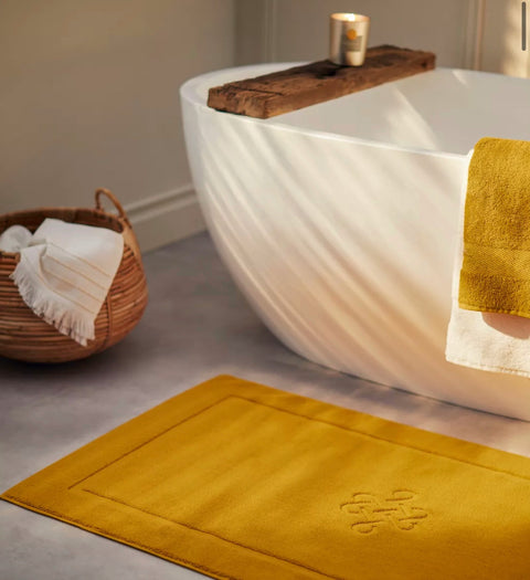 Ultra Soft Cotton Non-Slip Bath Mat 70x120 cm Saffron