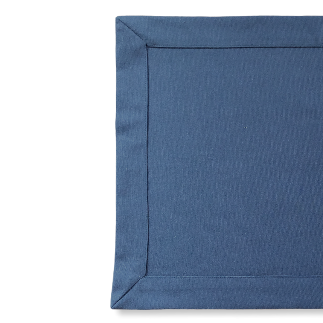 Genoa Stain Resistant Linen Placemat 30x50 cm Navy Blue