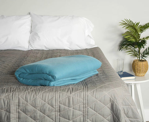 Oxford Fleece Blanket 140x200 cm Blue