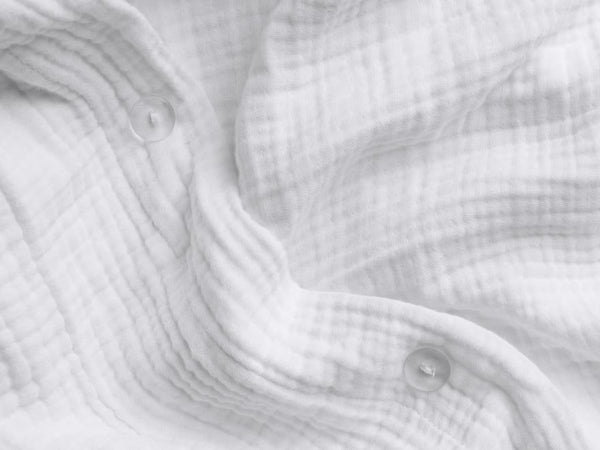 Antibes 4 Layer Muslin Single Duvet Cover Set 160x220 cm White