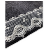 Nigra Lace Embroidered Guest Face Towel Anthracite