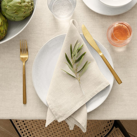 Vintage Natural Raw Linen Napkin (Pack of 2)