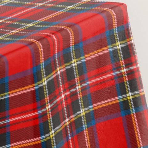 Tartan Plaid Tablecloth Red 