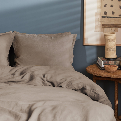 Allure Muslin Cotton Single Duvet Cover 160x220 cm Light Brown