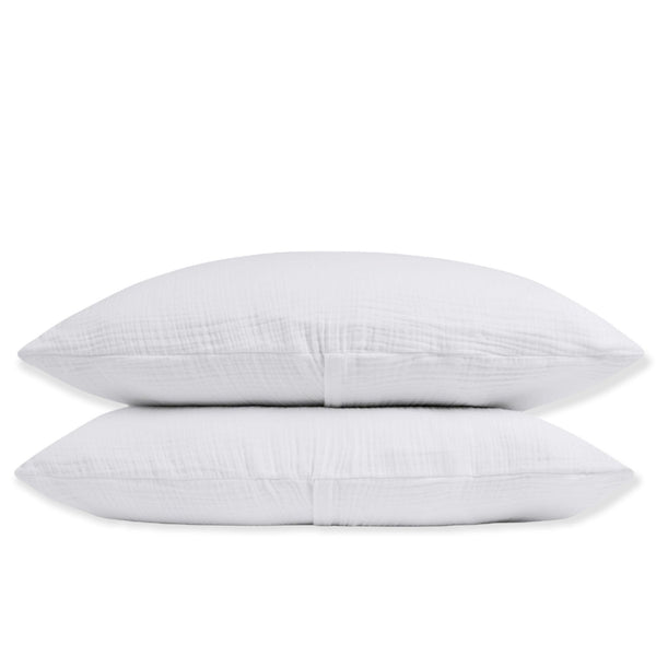 Navigli 4 Layer Muslin Cotton Pillow Cover 50x70 cm White