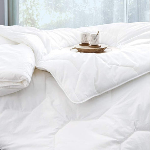 Aloe Vera Single Duvet 155x215 cm White