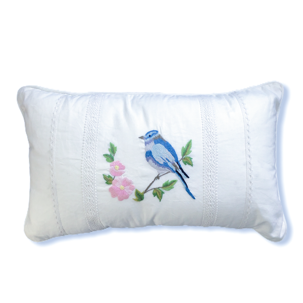 Marbella Parrot Embroidered 30x50 cm Pillow Cover